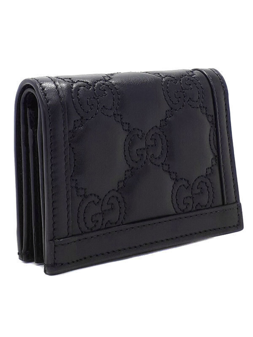 Gucci GG Matelasse Short Bi Wallet Card fold Black